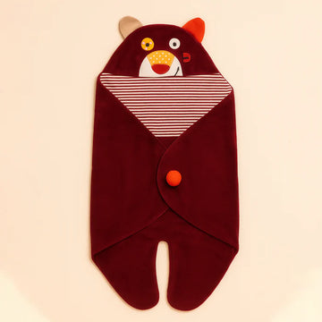Baby Warm Swaddle Bear Maroon - Sunshine